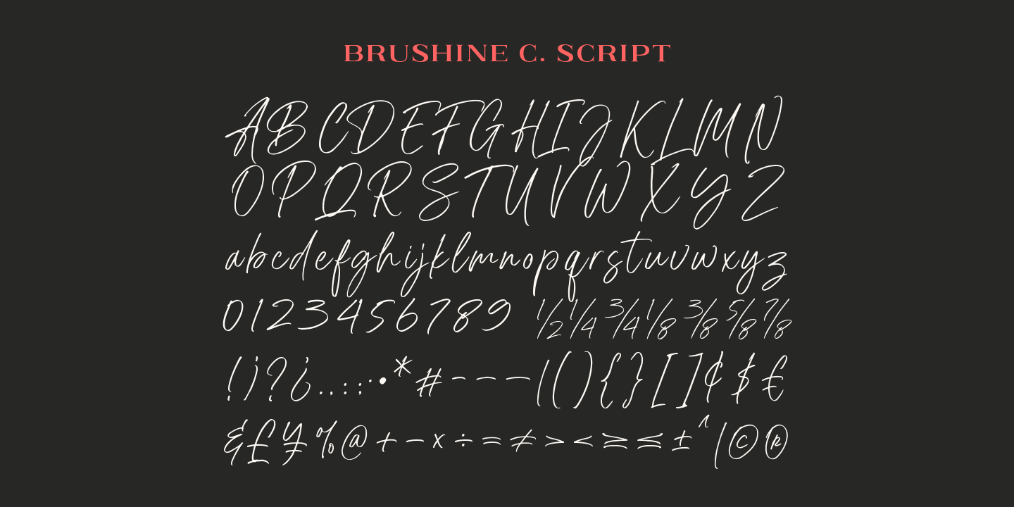 Beispiel einer Brushine Collection Serif-Schriftart